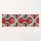 Schaaldieren in rood, zwart en ivoor yogamat (Voorkant (horizontaal))