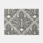 Schaaldieren in zwart en natuurlijk wit deurmat (Voorkant)