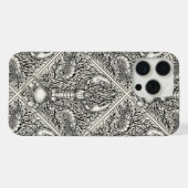 Schaaldieren in zwart en natuurlijk wit iPhone hoesje (Achterkant horizontaal)