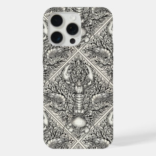 Schaaldieren in zwart en natuurlijk wit iPhone 15 pro max case