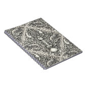 Schaaldieren in zwart en natuurlijk wit notitieboek (Rechterzijde)