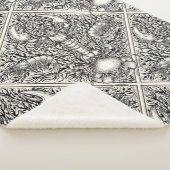 Schaaldieren in zwart en natuurlijk wit sherpa deken (3/4)