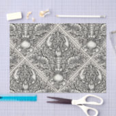 Schaaldieren in zwart en natuurlijk wit tissuepapier (Craft)