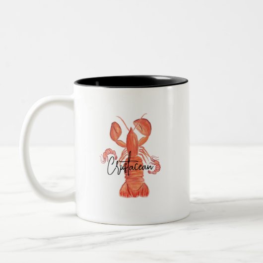 Schaaldieren met schelpdieren, met handschildpad tweekleurige koffiemok (Links)