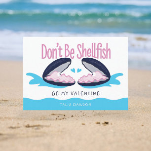 Schaaldieren Oesters Klaslokaal Valentijnkaartjes Bedankkaart