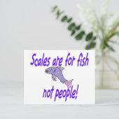 Schaaldieren zijn bestemd voor vissen briefkaart (Staand voorkant)