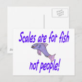 Schaaldieren zijn bestemd voor vissen briefkaart (Voorkant / Achterkant)