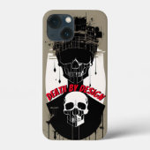 Schaaldood door ontwerp zwart wit rood druppelen Case-Mate iPhone case (Achterkant)