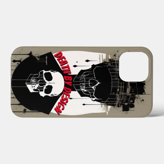 Schaaldood door ontwerp zwart wit rood druppelen Case-Mate iPhone case (Achterkant (horizontaal))