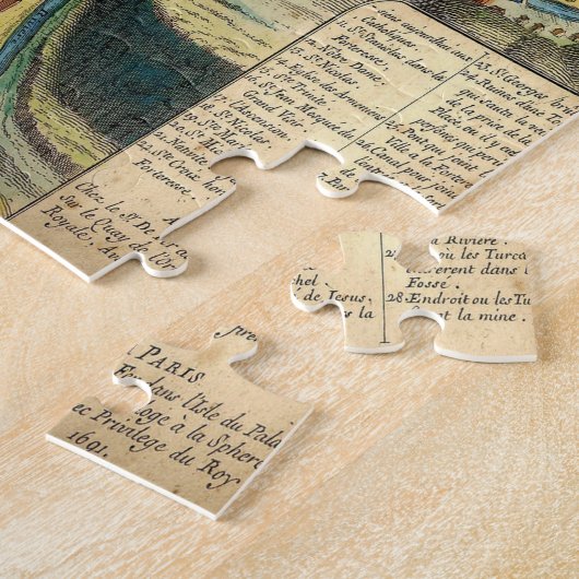 Schaalkaart in de middeleeuwen legpuzzel (Zijkant)