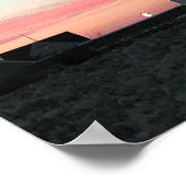 Schaallicht met roze wolken poster (Hoek)