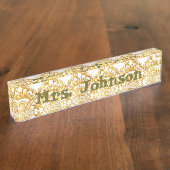 Schaallop Grensleraar naamplaat (Gold) Naambordje (Zijkant)