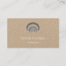 SCHAALLOP SEASHELL ZEE EN OCEAAN VISITEKAARTJE