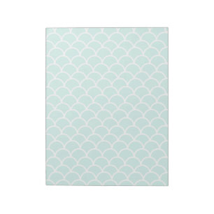 Schaalpatroon Aqua Blue Fish Notitieblok