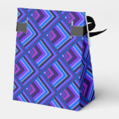 Schaalpatroon met blauwe en paarse strepen bedankdoosjes (Achterkant)