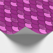 Schaalpatroon met glittervormig effect cadeaupapier (Hoek)