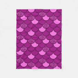 Schaalpatroon met glittervormig effect fleece deken