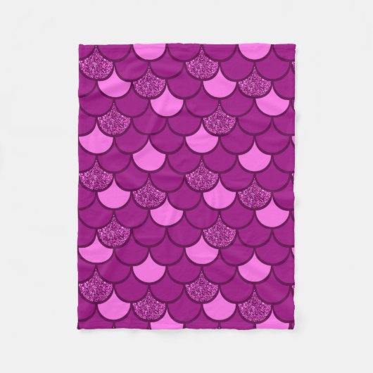 Schaalpatroon met glittervormig effect fleece deken (Voorkant)