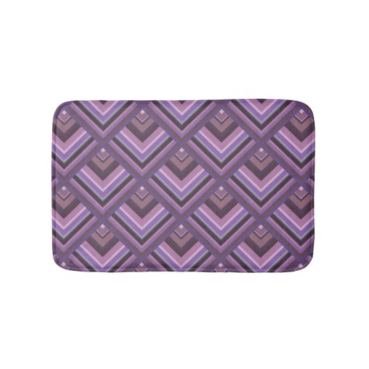 Schaalpatroon met mauve strepen badmat (Voorkant)