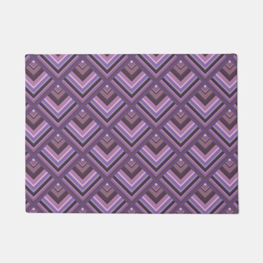 Schaalpatroon met mauve strepen deurmat (Voorkant)
