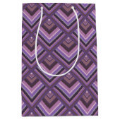 Schaalpatroon met mauve strepen medium cadeauzakje (Voorkant)