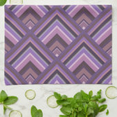 Schaalpatroon met mauve strepen theedoek (Gevouwen)