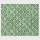 Schaalpatroon van olijfgroene strepen cadeaupapier (Vlak)