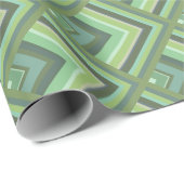 Schaalpatroon van olijfgroene strepen cadeaupapier (Rol Hoek)