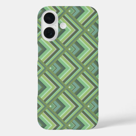 Schaalpatroon van olijfgroene strepen Case-Mate iPhone case (Achterkant)