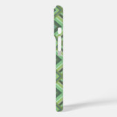 Schaalpatroon van olijfgroene strepen Case-Mate iPhone case (Achterkant / Links)