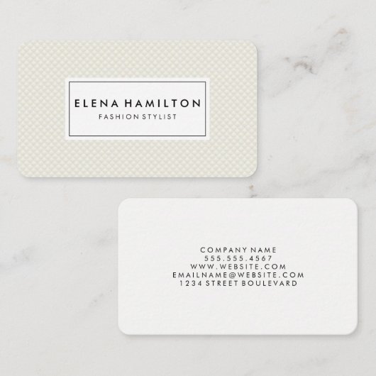 Schaalpatroon Visitekaartje (Voorkant / Achterkant)