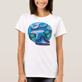 Schaalschalen met symbool voor stijl 1970 t-shirt
