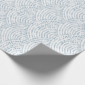 Schaalschalen voor inktpunten - Blauw D op wit Cadeaupapier (Hoek)