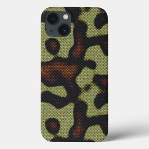 Schaalschilfers Camouflage Natuur Patroon iPhone 13 Hoesje