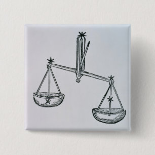 Schaalschilfers, een illustratie van de Poeti Vierkante Button 5,1 Cm