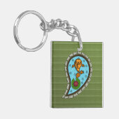 Schaalt de acryl Sleutelhanger van de goudvis (Voorkant Links)