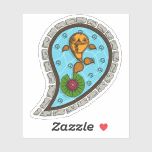 Schaalt de Goldfish Contour Sticker