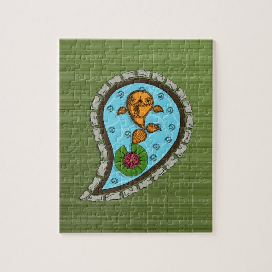 Schaalt de goudvispuzzel legpuzzel (Verticaal)