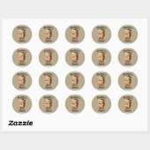 Schaaltje Aardbeien van Aardbei Shortcake Ronde Sticker (Vel)