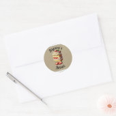 Schaaltje Aardbeien van Aardbei Shortcake Ronde Sticker (Envelop)