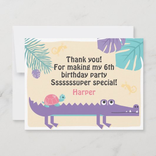 Schaaltjes en spijkerbroeken bedankkaart (Voorkant)