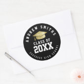 schaalverdeling/schaalverdeling "class of" black ronde sticker (Envelop)