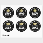 schaalverdeling/schaalverdeling "class of" black ronde sticker (Vel)