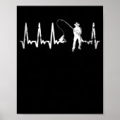 Schaalvisser met hartslag puls ECG gift Poster (Voorkant)