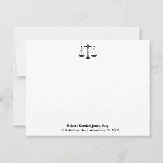 Schaalzaken van Justice Black Lawyer Attorney Stat Kaart (Voorkant)