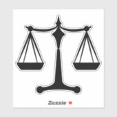 Schaalzaken van justitie - Wet Classi Sticker (Vel)