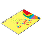 "Schaam je nooit om te proberen" Motivatie Notitieboek (Linkerzijde)