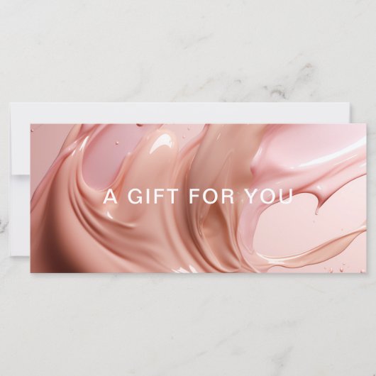 Schaamroze Schoonheidssalon QR Code Cadeaubon (Voorkant)