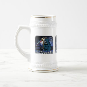Schaamskelet in de Scary Dark Night Halloween Bierpul