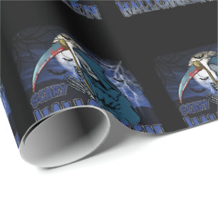 Schaamskelet in de Scary Dark Night Halloween Cadeaupapier